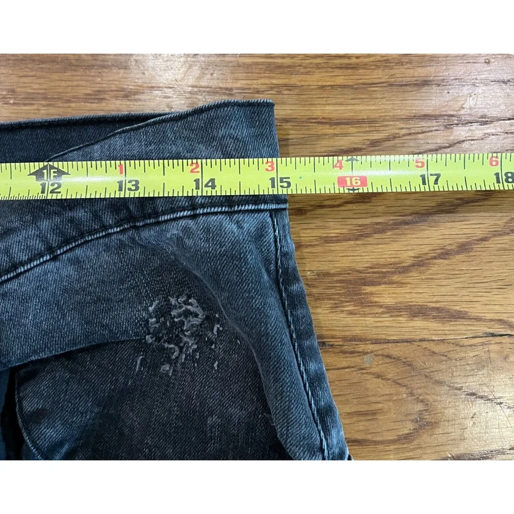Men's Kollar Rockstar Buttonfly Jeans‎ Faded Vintage Black Size 30 x 31